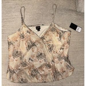 •Free Press• Printed Wrap-front Tank Top